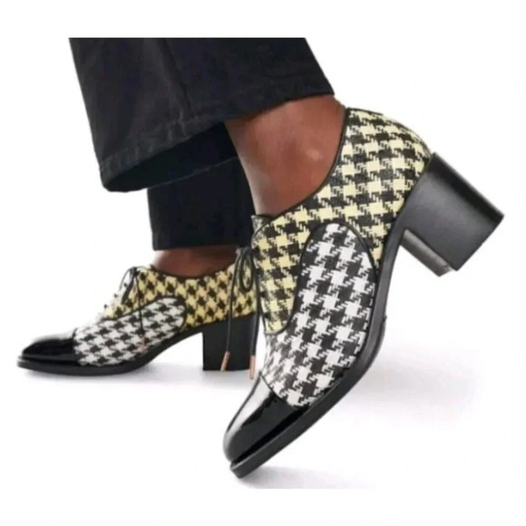 New $600 The Office Of Angela Scott Size 6 or 36 Mrs. Maisel Midheel Bumblebee - Picture 2 of 12